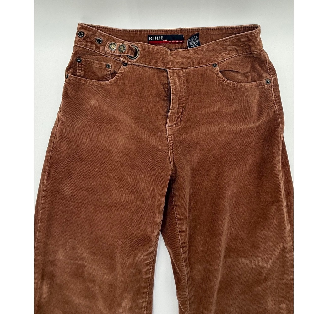 Vintage KIKIT Maurice Sasson Corduroy Flare Pants‎ Brown Size 6 Made in Israel